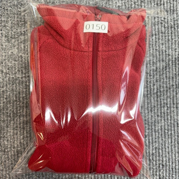 Red Columbia Benton Springs Fleece Jacket Women's Small Full Zip Outdoor Coat - Picture 10 of 12